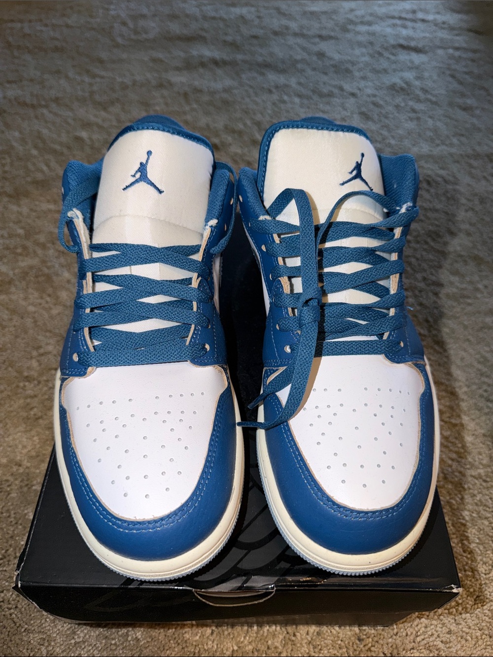 🔥Jordan 1 Industrial Blue and White Men's Sneakers🔥